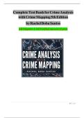 Complete Test Bank for Crime Analysis with Crime Mapping, 5th Edition by Rachel Boba Santos – All Chapters 1–16 | Verified Answers | Latest Edition Study Guide