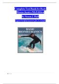 Complete Test Bank for Basic Biomechanics 9th Edition by Susan J&period; Hall &ndash; Expert Verified Answers for A&plus; Grades