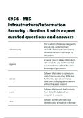 C954 - MIS Infrastructure - Information Security - Section 5 with expert curated questions and answers