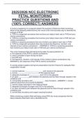 2025&sol;2026 NCC ELECTRONIC  FETAL MONITORING  PRACTICE QUESTIONS AND  &lpar;100&percnt; CORRECT&rpar; ANSWERS