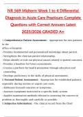 NR 569 Midterm Week 1 to 4 Differential  Diagnosis in Acute Care Practicum Complete  Questions with Correct Answers Latest  2025&sol;2026 GRADED A&plus;