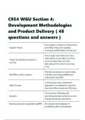 C954 WGU Section 4 Development Methodologies and Product Delivery &lpar; 48 questions and answers &rpar;
