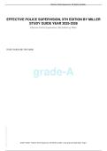 EFFECTIVE POLICE SUPERVISION&comma; 9TH EDITION BY MILLER  STUDY GUIDE YEAR 2025-2026