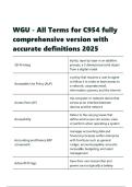 WGU - All Terms for C954 fully comprehensive version with accurate definitions 2025