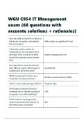WGU C954 IT Management exam &lpar;68 questions with accurate solutions &plus; rationales&rpar;&period;