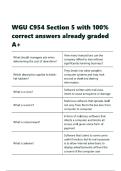 WGU C954 Section 5 with 100- correct answers already graded A&plus;