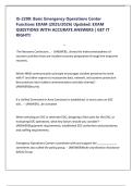 IS-2200&colon; Basic Emergency Operations Center Functions EXAM &lpar;2025&sol;2026&rpar; Updated&colon; EXAM QUESTIONS WITH ACCURATE ANSWERS &vert; GET IT RIGHT&excl;&excl;