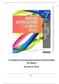 Test Bank for Nursing Interventions & Clinical Skills 7th Edition by Anne G&period; Perry &lpar;2025&sol;2026&rpar; &lpar;New Edition with All Chapters Covered&rpar;