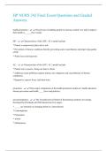 HP NURS 242 Final Exam Questions and Graded Answers