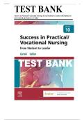 Test Bank for Success in Practical Vocational Nursing 10th Edition&comma; by Knecht Patricia&comma; All Chapters&period;