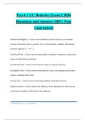 Psych 1 UC Berkeley Exam 2 2026 Questions and Answers 100&percnt; Pass Guaranteed