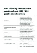 WGU D080 my version exam questions bank 2025 &lpar; 250 questions and answers &rpar;&period;