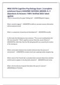 WGU D570 Cognitive Psychology Exam &vert; &lpar;complete solutions&rpar; Exam&vert; ASSURED SUCCESS &vert;GRADE A&plus;&excl;&excl; &vert;Questions & Answers 100&percnt; Verified 2025 latest update
