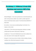 Uc berkeley psych 1 Bundled Tests 2026 Questions and Answers