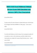 MISY 5325 Excel Midterm Ultimate Review Exam 2026 Questions and Answers 100&percnt; Pass Guaranteed