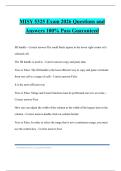 MISY 5325 Exam 2026 Questions and Answers 100&percnt; Pass Guaranteed