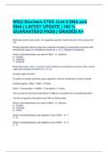 WGU Biochem C785&colon; Unit 4 DNA and  RNA &vert; LATEST UPDATE &vert; 100 &percnt;  GUARANTEED PASS &vert; GRADED A&plus; 