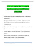 IBEC STUDY GUIDE Exam 2026 Questions and Answers 100&percnt; Pass Guaranteed