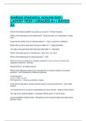 medical chemistry&comma; enzyme test &vert;  LATEST TEST &vert; GRADED A&plus; &vert; RATED  A&plus;
