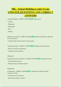 SBL - School Building Leader Exam  UPDATED QUESTIONS AND CORRECT  ANSWERS