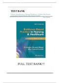 TEST BANK For Evidence-Based Practice in Nursing & Healthcare A Guide to Best Practice 5th Edition &lpar; Bernadette Mazurek Melnyk&comma; 2025&rpar;All Chapters 1 - 23&vert; Latest Edition