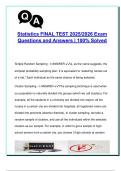 Statistics FINAL TEST &lpar;2025&sol;2026&rpar; &ndash; 100&plus; Solved Questions on Sampling Methods&comma; Study Types&comma; Simpson&rsquo;s Paradox&comma; Correlation & Parameter vs&period; Statistic