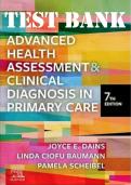 TEST BANK &mdash; Advanced Health Assessment & Clinical Diagnosis in Primary Care&comma; 7th Edition &mdash; Joyce E&period; Dains&comma; Linda Ciofu Baumann&comma; Pamela Scheibel &mdash; ISBN 9780323832069