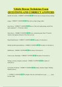 Vehicle Rescue Technician Exam  QUESTIONS AND CORRECT ANSWERS