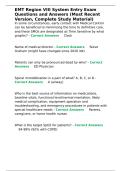 EMT Region VIII System Entry Exam Questions and Answers &lpar;Most Recent Version&comma; Complete Study