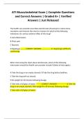 ATI Musculoskeletal Exam &vert; Complete Questions and Correct Answers &vert; Graded A&plus; &vert; Verified Answers &vert; Just Released