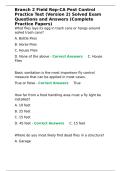 Branch 2 Field Rep-CA Pest Control Practice Test &lpar;Version 2&rpar; Solved Exam Questions and Answers