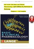 Test Bank for Basic and Clinical Pharmacology&comma; 15th Edition by Trevor L&period; Katzung&comma; Anthony J&period; Trevor&comma; Susan B&period; Masters&comma; and Edward M&period; Kruidering-Hall &vert; Complete Verified Questions & Answers 2025&sol;2026