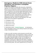 Emergency Medicine EOR Solved Exam Questions and Answers &lpar;Complete Practice Papers&rpar;
