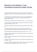 Electrical Level 3 &mdash; Module 1 Load Calculations and Branch Feeder Circuits 2025&sol;2026 &lpar;Practice Questions with Answers&rpar;