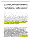 PCA&sol;CFSS Exam &lpar;Personal Care Assistant&sol;Community First Services And Supports&rpar; Worker Training Program &vert; Featuring Topics such as Providing Personal Care&comma; Client Rights&comma; Infection Control&comma; Emergency Response&comma; and Documentation