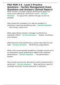 PGA PGM 3&period;0 - Level 3 Practice Questions - Facility Management Exam Questions and Answers &lpar;Solved