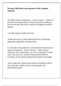 Nursing 2300 Final Exam Questions With Complete Solutions