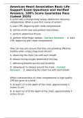 American Heart Association Basic Life Support Exam Questions and Verified Answers&comma; 100- Score Guarantee