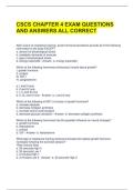 CSCS CHAPTER 4 EXAM QUESTIONS AND ANSWERS ALL CORRECT 