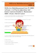 NUR 2755 Multidimensional Care IV (MDC  4) Exam 1- 85 Practice Questions And  Correct Answers Graded A+ Rasmussen/  MDC 4 Exam 1 Review Latest 