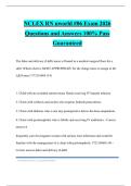 NCLEX RN uworld &num;06 Exam 2026 Questions and Answers 100&percnt; Pass Guaranteed