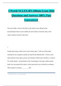 UWorld NCLEX-RN QBank Exam 2026 Questions and Answers 100&percnt; Pass Guaranteed