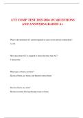 ATT COMP TEST 2025-2026 &lpar;FC&rpar;QUESTIONS AND ANSWERS GRADED A&plus;