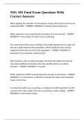 NSG 505 Final Exam Questions With Correct Answers