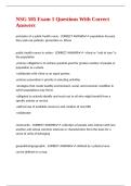 NSG 505 Exam 1 Questions With Correct Answers