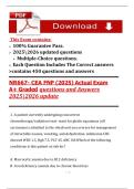 NR667- CEA FNP &lpar;20252026&rpar; Actual Exam  A&plus; Graded questions and Answers  20252026 update 