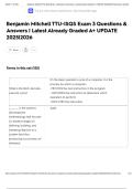 Benjamin Mitchell TTU-ISQS Exam 3 Questions & Answers &vert; Latest Already Graded A&plus; UPDATE 2025&vert;2026