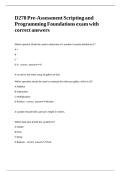 D278 Pre-Assessment Scripting and Programming Foundations exam with correct answers