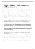 CIS 111 - Chapter 7 Study Guide exam with correct answers