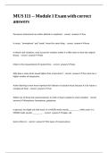 MUS 111 -- Module 1 Exam with correct answers&period;